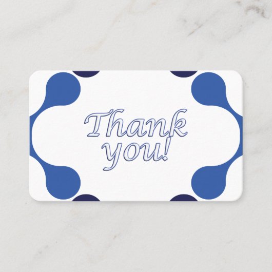 Carte De Visite Gratitude Thank You Card - 3.54 x 2.165 (Devant)