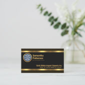 Carte De Visite Grattez Gold Lines Vente Marketing (Debout devant)