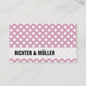 Carte De Visite grau schwarz rosa Visitenkarte (Dos)