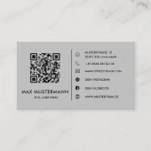 Carte De Visite Graue QR Code Visitenkarte Selbst Gestalten (Devant)