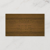 Carte de visite gravant en refief en bois élégant (Dos)
