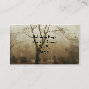 Carte De Visite Graveyard à brouillard éffrayant