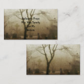 Carte De Visite Graveyard à brouillard éffrayant (Devant / Derrière)