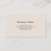 Carte De Visite Gravure de brosse moderne Faux Pearl Neutral Minim (Dos)