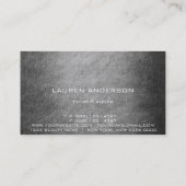 Carte De Visite Gravure géométrique contemporaine Gris 3D Vip (Dos)