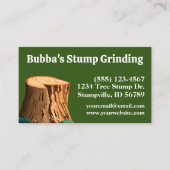 Carte De Visite Gravure simple sur souche verte (Devant)