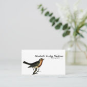 Carte De Visite gravure vintage d'oiseau (Debout devant)