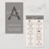 Carte De Visite Gray Beige Physique Imprimé Jeu de dents Après-soi (Devant / Derrière)