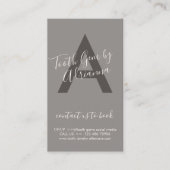 Carte De Visite Gray Beige Physique Imprimé Jeu de dents Après-soi (Devant)