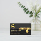 Carte De Visite Gray Black Layers Gold Faucet (Debout devant)