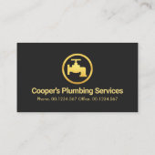 Carte De Visite Gray Black Layers Gold Faucet (Dos)