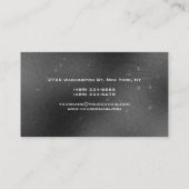 Carte de visite Gray Black White Monogram Manager (Dos)