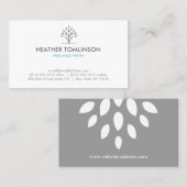 CARTE DE VISITE GRAY/BLANC D'ARBRE MODERNE (Devant / Derrière)