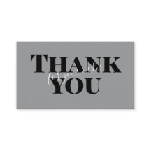 Gray Bold Thank You Card Social Media Small Busine