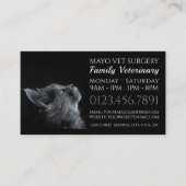 Carte De Visite Gray Cat, Vétérinaire, Service vétérinaire (Devant)