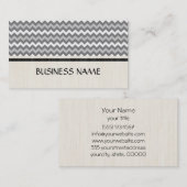 Carte De Visite Gray Chevron Zigzag Motif (Devant / Derrière)