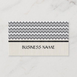 Carte De Visite Gray Chevron Zigzag Motif