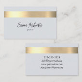 Carte De Visite Gray Gold Foil Russe Faux Jésus Christ Pasteur (Devant / Derrière)