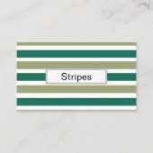 Carte De Visite Gray Green Stripes (Devant)