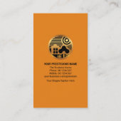 Carte De Visite Gray Home Motif Construction Handyman (Dos)