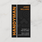 Carte De Visite Gray Home Motif Construction Handyman (Devant)