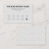 Carte De Visite Gray Linen Look Generic Rewards (Devant / Derrière)
