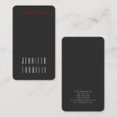 Carte De Visite Gray moderne Consultant professionnel Gestionnaire (Devant / Derrière)