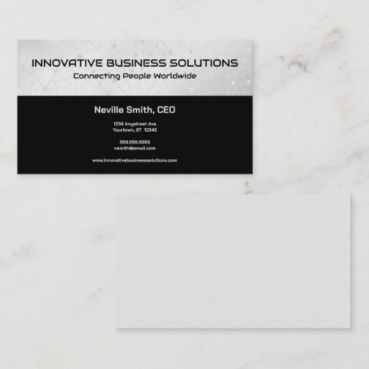 Carte De Visite Gray Network Links Tech IT Computers (Devant / Derrière)