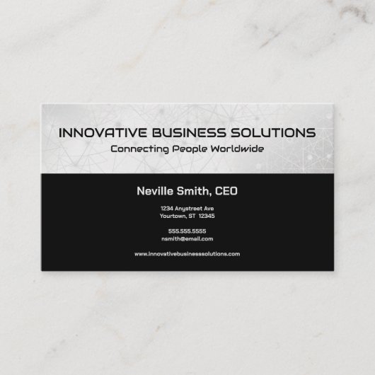 Carte De Visite Gray Network Links Tech IT Computers (Devant)