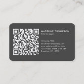 Carte De Visite Gray Professional Générique Entreprise Logo Code Q (Devant)