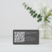 Carte De Visite Gray Professional Générique Entreprise Logo Code Q (Debout devant)