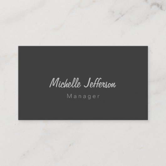 Carte de visite Gray Professional Script Manager (Devant)