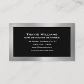 Carte De Visite Gray silver metallic logo car detailing (Dos)
