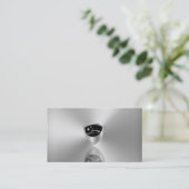 Carte De Visite Gray silver metallic logo car detailing (Debout devant)