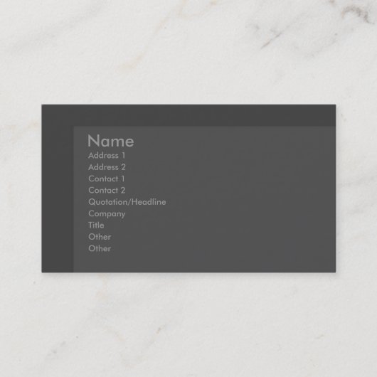 Carte de visite Gray Stone (Devant)