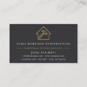 Carte De Visite Gray Wood Grain Handyman (Devant)