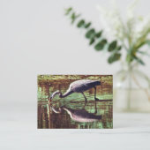 Carte De Visite Great Blue Heron Fishing ATC (Debout devant)
