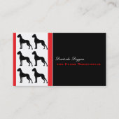Carte De Visite Great Dane Professional good to read Business Card (Devant)