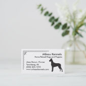 Carte De Visite Great Dane Silhouette (Debout devant)