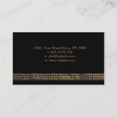 Carte De Visite Grec Key Grec Mélange Monogramme Abalone Or (Dos)