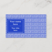 Carte De Visite Grec Meander Carré Motif (Dos)