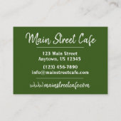 Carte De Visite Grèce Méditerranéenne Restauration grecque (Dos)