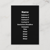 Carte De Visite Greek Alphabet (Dos)