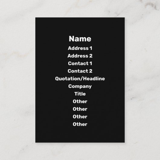 Carte De Visite Greek Alphabet (Dos)