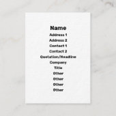 Carte De Visite Greek Alphabet (Dos)