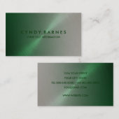 Carte de visite Green and Gray Sheen (Devant / Derrière)