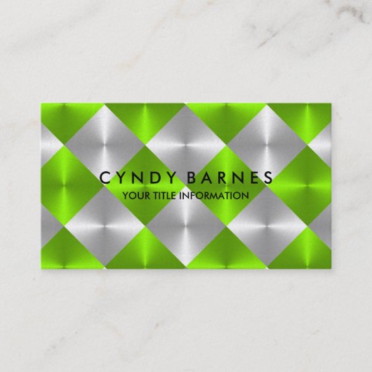 Carte de visite Green and Gray Tiles (Devant)