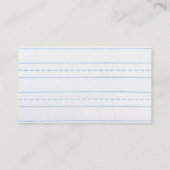 Carte De Visite Green Apple School Teacher Education Chalkboard (Dos)