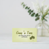 Carte De Visite Green Aspen Feuilles Services d'entretien de la pe (Debout devant)
