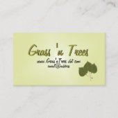 Carte De Visite Green Aspen Feuilles Services d'entretien de la pe (Devant)